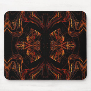 Tapis De Souris Mousepad fractionné orange et noir