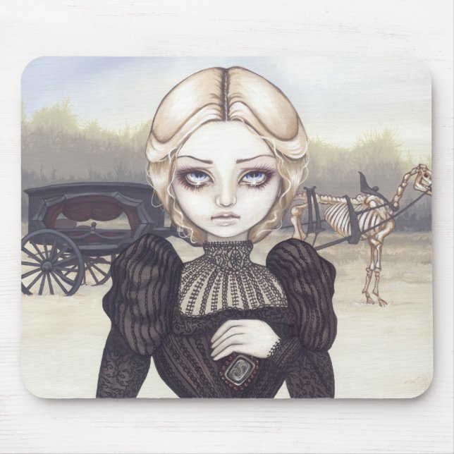 Tapis De Souris Mousepad funèbre gothique de deuil morne (Devant)