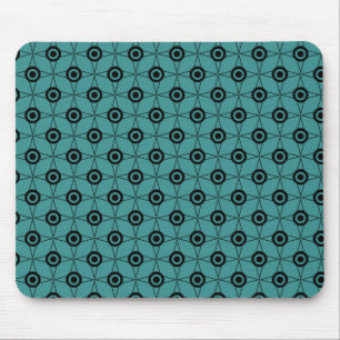 Tapis De Souris Mousepad géométrique de Funk rétro, Turquoise