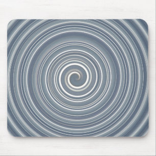 Tapis De Souris Mousepad grau-weisse Spirale
