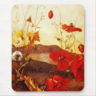 Tapis De Souris Mousepad Huile 'Poppies' d'artistes célèbres sur t