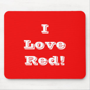 Tapis De Souris Mousepad I Love Red