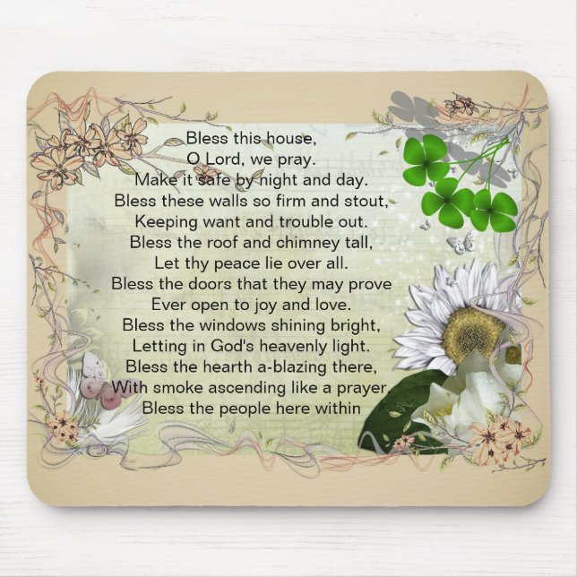 Tapis De Souris Mousepad irlandais de bénédiction de Chambre (Devant)