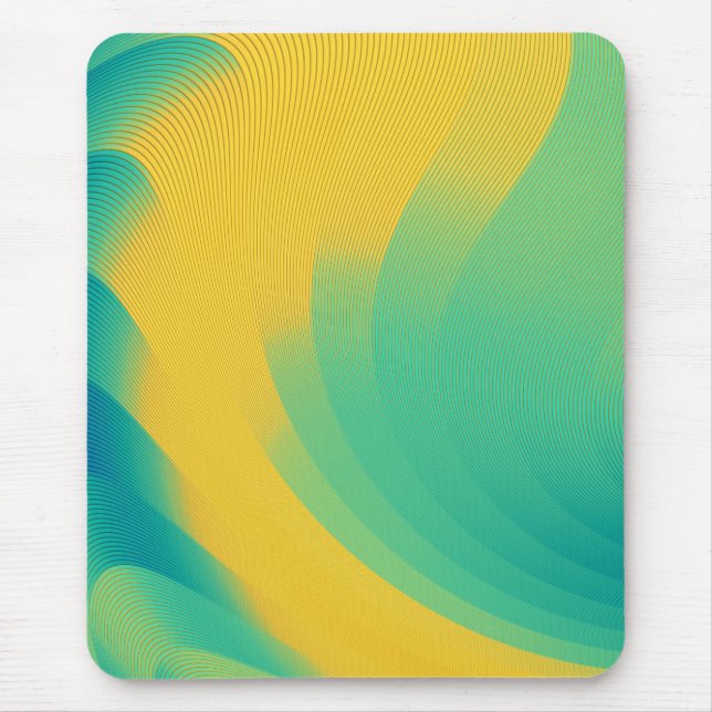 Tapis De Souris Mousepad jaune unique avec conception abstraite (Devant)