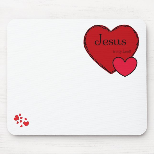Tapis De Souris Mousepad "Jésus est mon Seigneur !" (Devant)