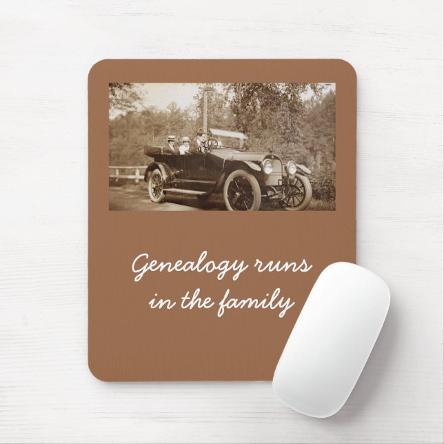 Tapis De Souris Mousepad - La généalogie tourne dans la famille (Avec souris)