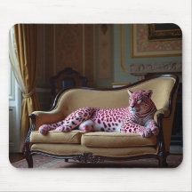 Mousepad léopard rose