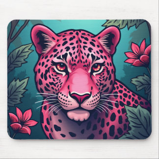 Tapis De Souris Mousepad léopard rose