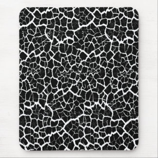 Tapis De Souris Mousepad moderne, noir, blanc, abstrait, cracle