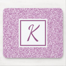 Mousepad monogramme rose sur mesure