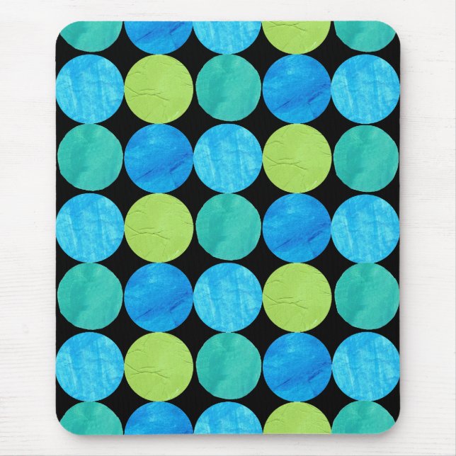 Tapis De Souris Mousepad, Motif des Lunes Bleues (Devant)