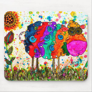 Tapis De Souris Mousepad mouton mignon et coloré