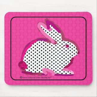 Tapis De Souris mousepad numérique de peinture "de lapin rose"