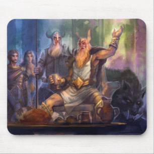 Tapis De Souris Mousepad - Odin et Einherjars