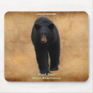 Tapis De Souris Mousepad, partisan de la faune de l'ours noir