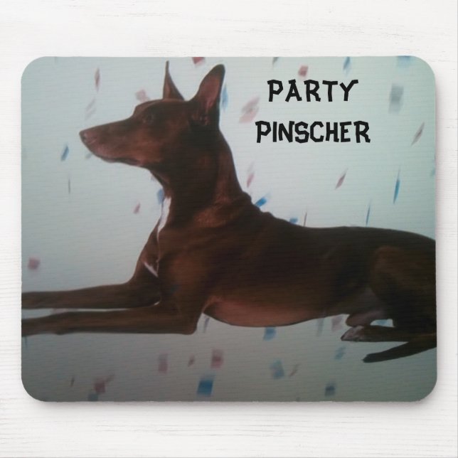 TAPIS DE SOURIS MOUSEPAD "PARTY PINSCHER" (Devant)
