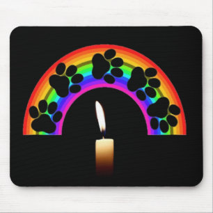 Tapis De Souris Mousepad Pâtes Sur Un Arc En Ciel Avec Bougie