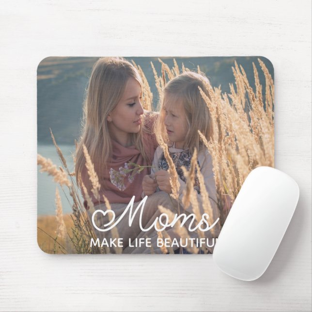 Tapis De Souris Mousepad Personnalisé Pour Maman (Avec souris)