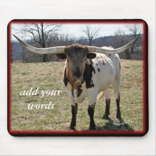 Tapis De Souris Mousepad-personnaliser de Longhorn