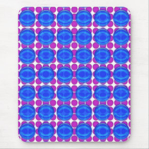 Tapis De Souris Mousepad - points violets et bleus