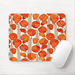 Tapis De Souris Mousepad Poppies Art Nouveau
