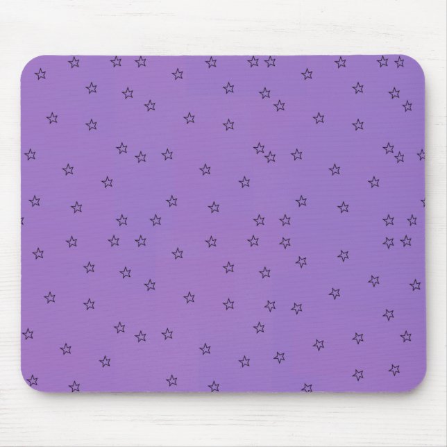 Tapis De Souris Mousepad pourpre avec minuscules étoiles noires (Devant)