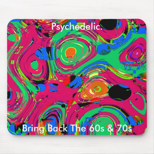 Tapis De Souris Mousepad Psychedelic Ramenez Les Années 60 les ann (Devant)