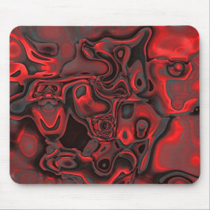 Tapis De Souris Mousepad Red Dominant Gemstone Motif