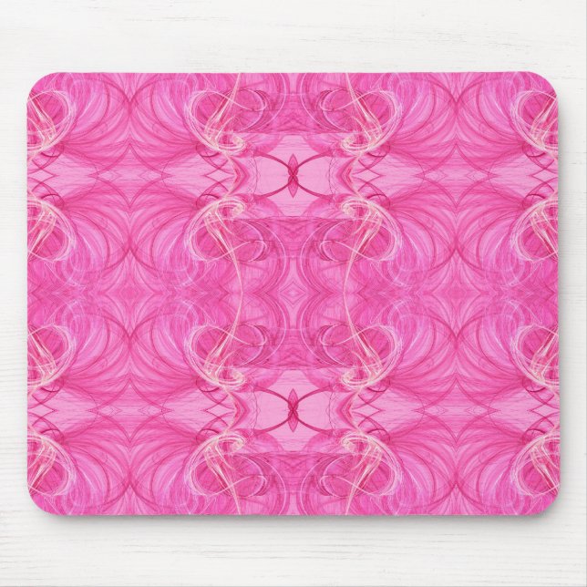 Tapis De Souris Mousepad rose fractal (Devant)