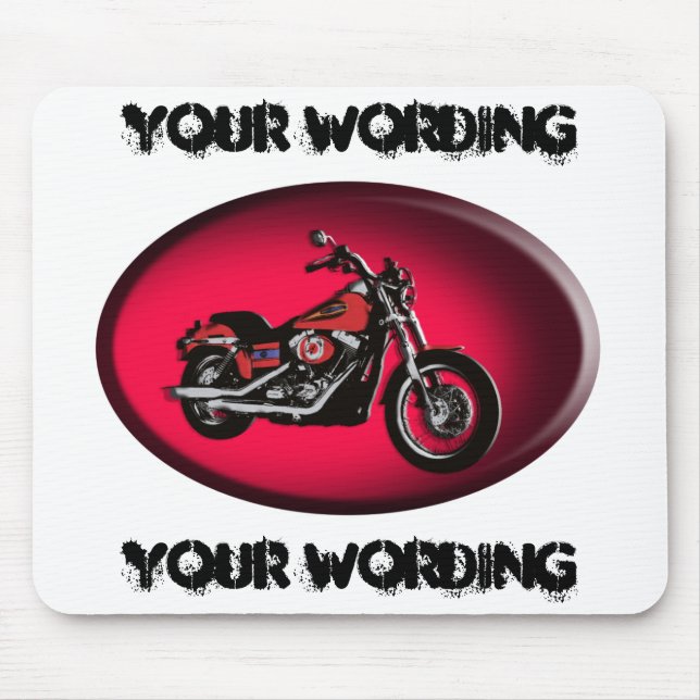 Tapis De Souris Mousepad rouge de vélo de route de moto (ajoutez (Devant)