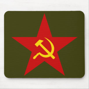 Tapis De Souris Mousepad rouge d'étoile (marteau et faucille)