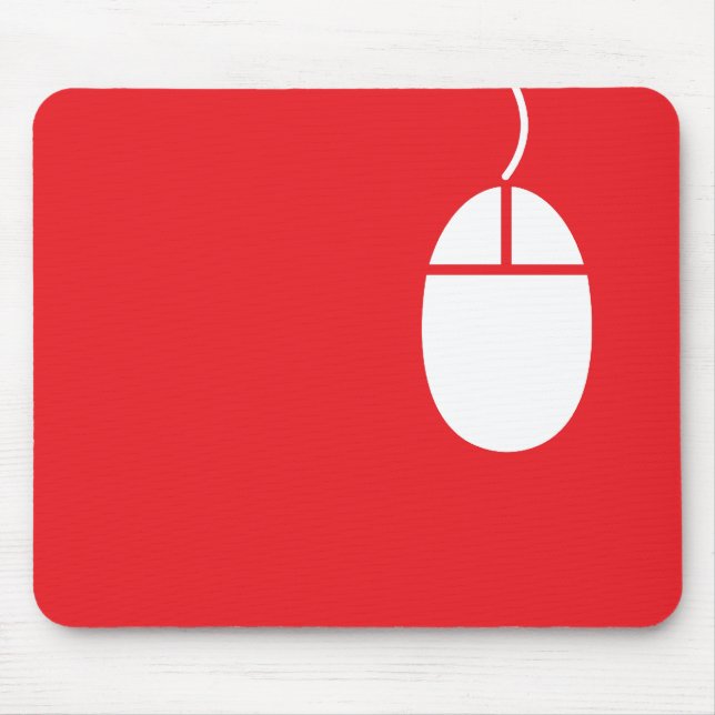 Tapis De Souris mousepad rouge d'icône de souris (Devant)