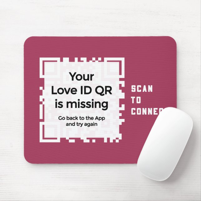 Tapis De Souris Mousepad - ROUGE - QR - PURE Collection (Avec souris)