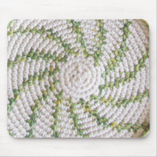 Tapis De Souris Mousepad - Spirale blanche et verte