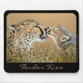 Tapis De Souris Mousepad tendre de bébé et de maman de guépard de
