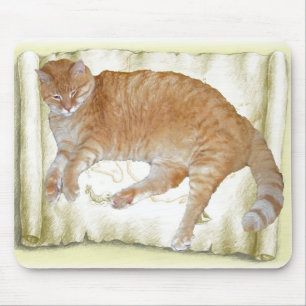 Tapis De Souris Mousepad Tigre Jaune Chat