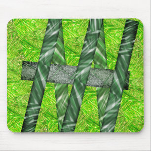 Tapis De Souris MousePad verde amarelado com riscos e traços verde