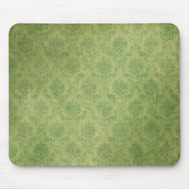 Tapis De Souris Mousepad vert Damask (Devant)
