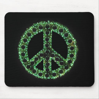 Tapis De Souris mousepad vert de signe de paix