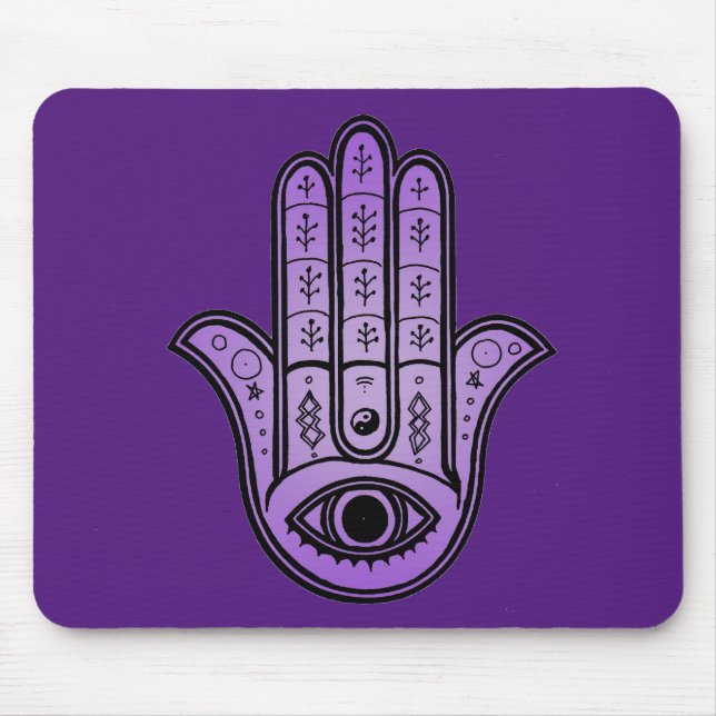 Tapis De Souris Mousepad with Hamsa Hand design (Devant)