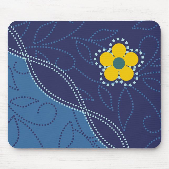 Tapis De Souris Mousepades Feuilles Et Fleurs (Devant)