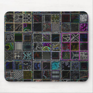 Tapis De Souris Mouspad noir avec l'accent coloré