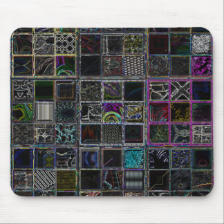 Tapis De Souris Mouspad noir avec l'accent coloré