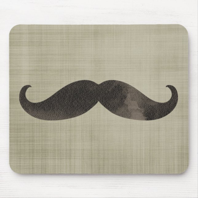Tapis De Souris Moustache aquarelle (Devant)