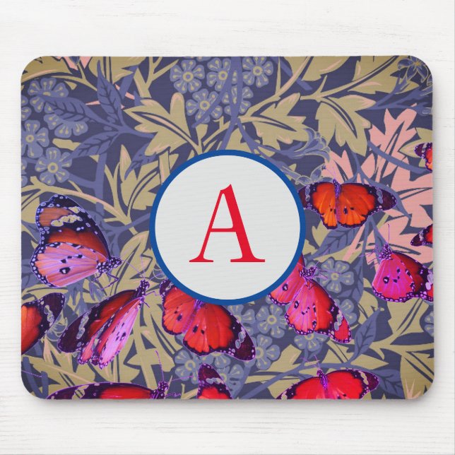 TAPIS DE SOURIS MOUSTIQUES INITIALES PERSONNALISÉES MOUSE PAD MORR (Devant)
