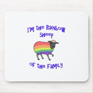 Tapis De Souris Mouton arc-en-ciel de la famille