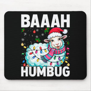 Tapis De Souris Mouton Bah Humbug Lumières Noël Drôle Anti Noël