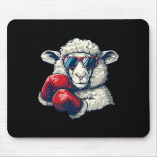 Tapis De Souris Mouton de boxe Gants de boxe de mouton de boxe Kic
