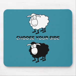 Tapis De Souris mouton noir et blanc