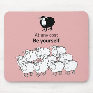 Tapis De Souris Mouton noir et blanc